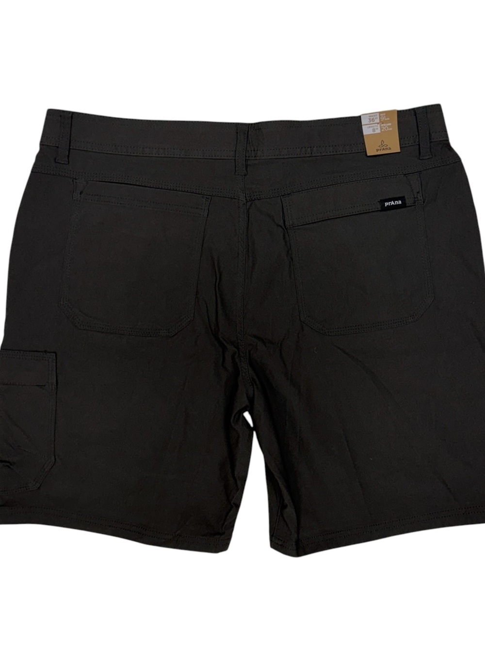 Prana Stretch Zion Short II Men 36 Grey 8” Cargo Trail Belted Outdoor Hiking NEW - Picture 3 of 14